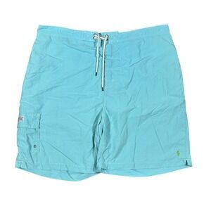 Ralph Lauren POLO Lined Drawstring Swim Trunks Blue Pony Big & Tall Size 3XB